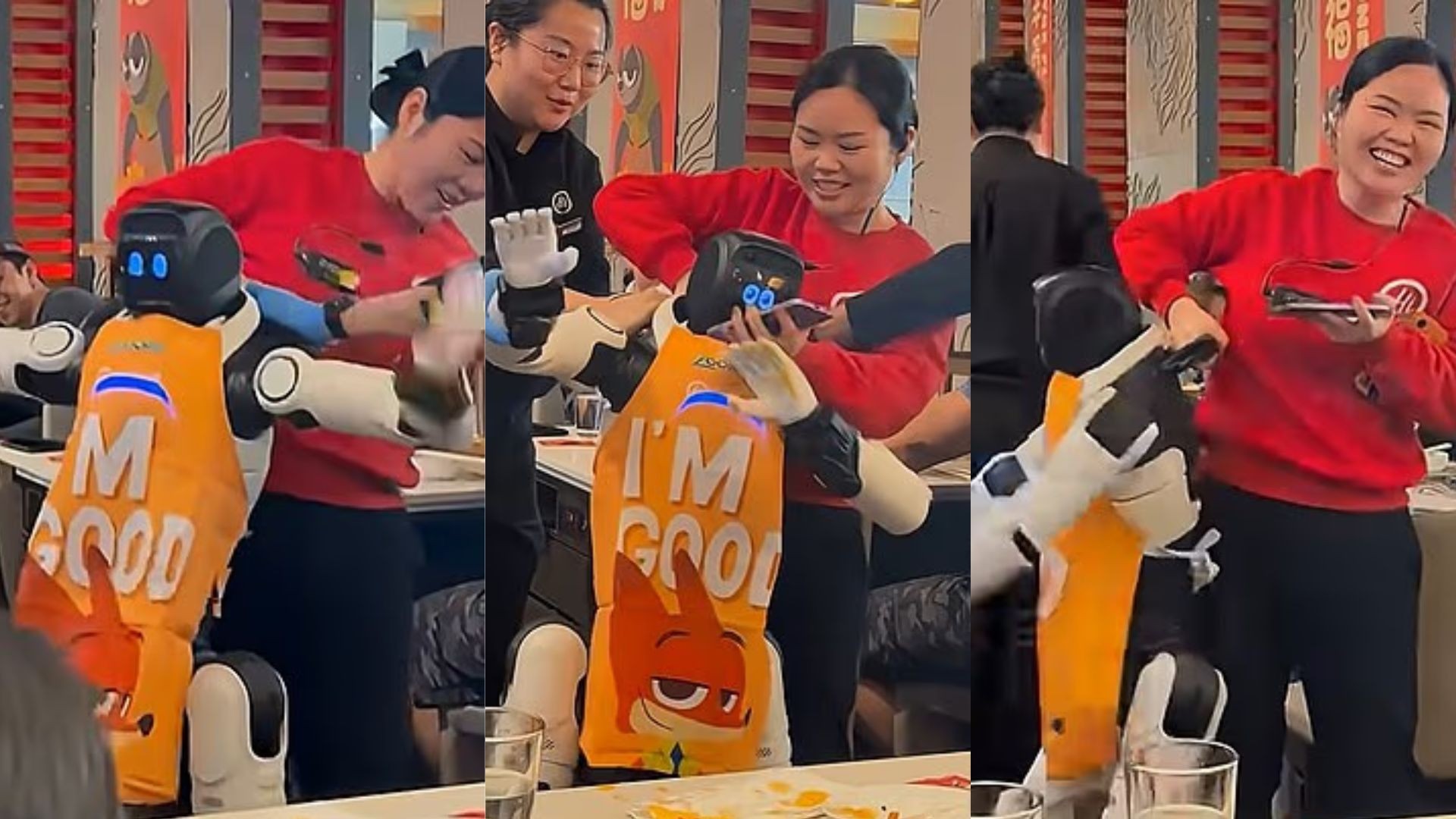 VÍDEO: Robô 'descontrolado' dança, derruba pratos e vira caos em restaurante