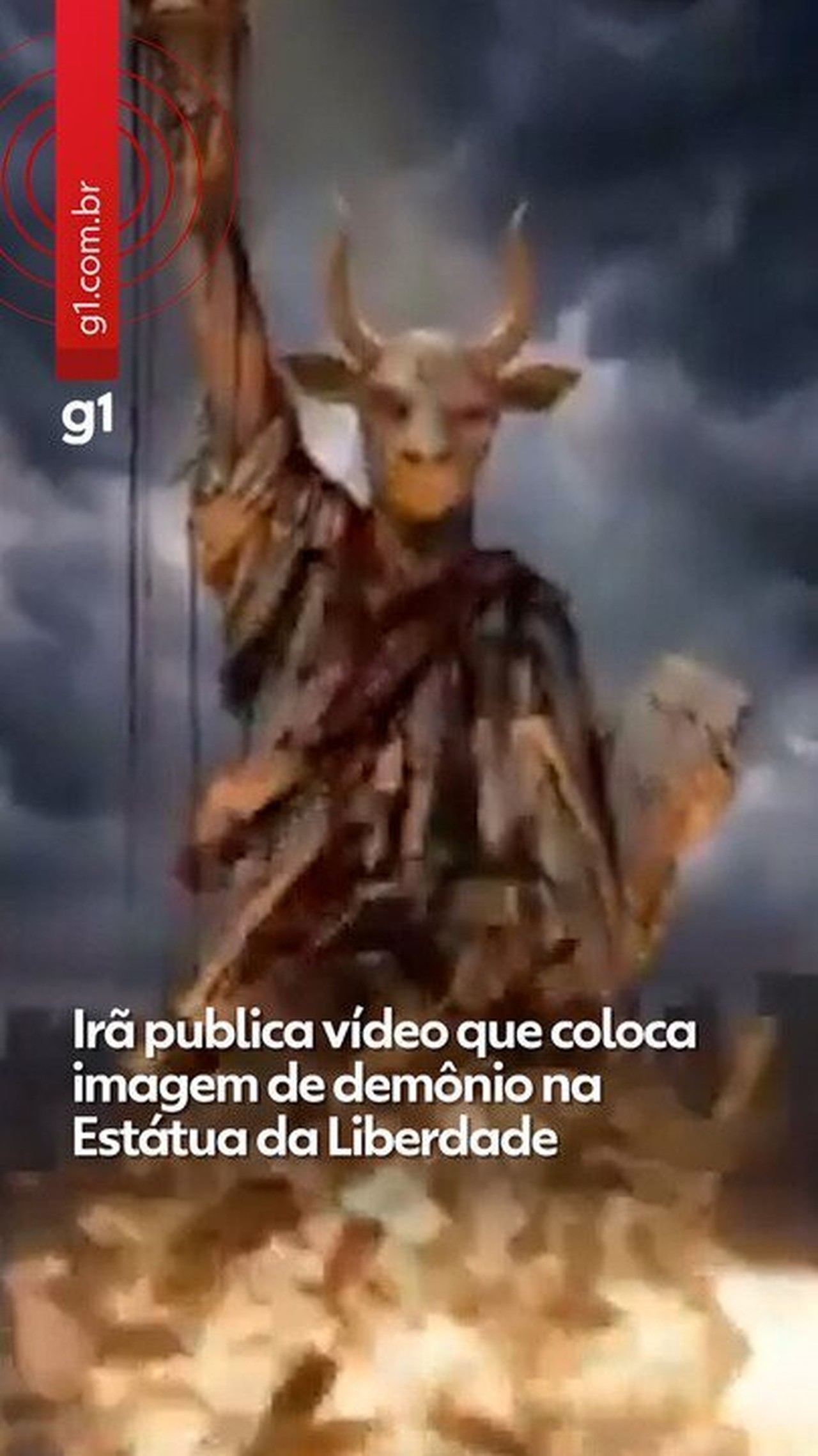 Em vídeo, Irã associa EUA a atrocidades e simula explosão da Estátua da Liberdade com cabeça de demônio