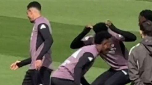 Veja caneta de Vini Jr. em Alexander-Arnold durante treino do Real Madrid