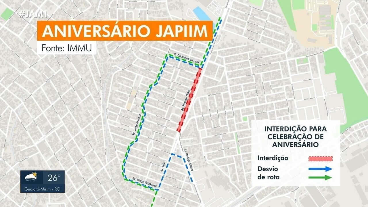 Trânsito e linhas de ônibus são alterados no Japiim durante comemorações de aniversário do bairro