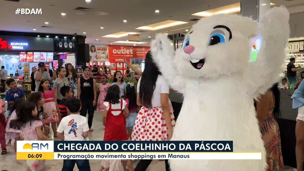 Páscoa 2026: shoppings de Manaus têm programação gratuita para crianças