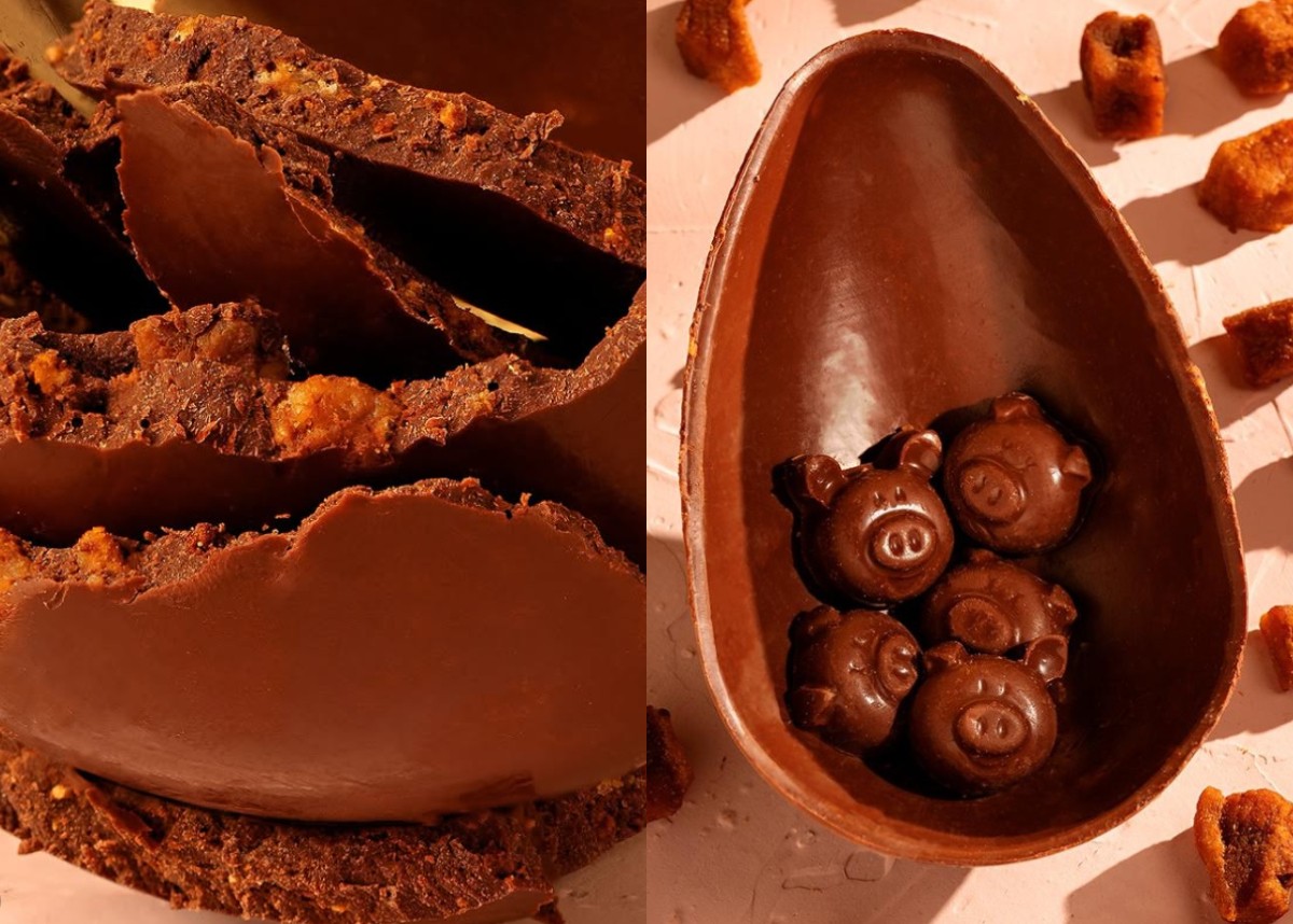 Chocolate e torresmo: empresa de SC incorpora petisco na casca de ovo de Páscoa, e junção crocante faz sucesso