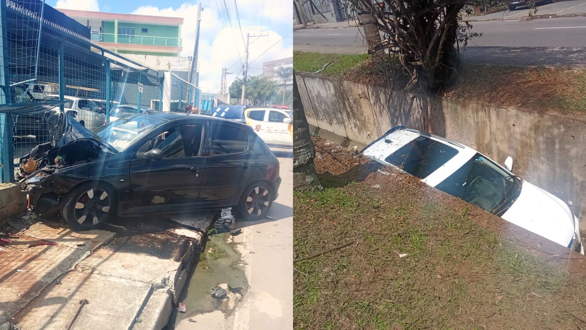 Motorista que bateu e derrubou carro em córrego de Mogi das Cruzes estava bêbado e com CNH inválida