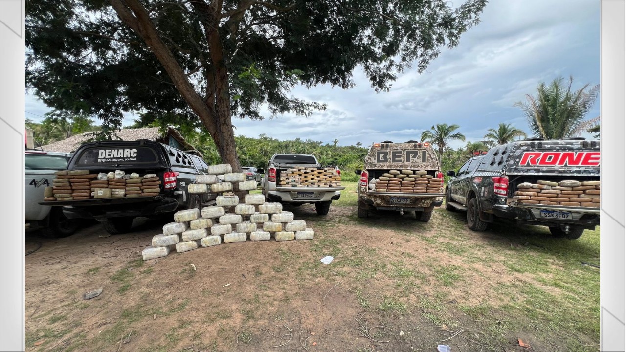 Vídeo: 400 kg de maconha e crack que supostamente seriam vendidos em Teresina são apreendidos no MA
