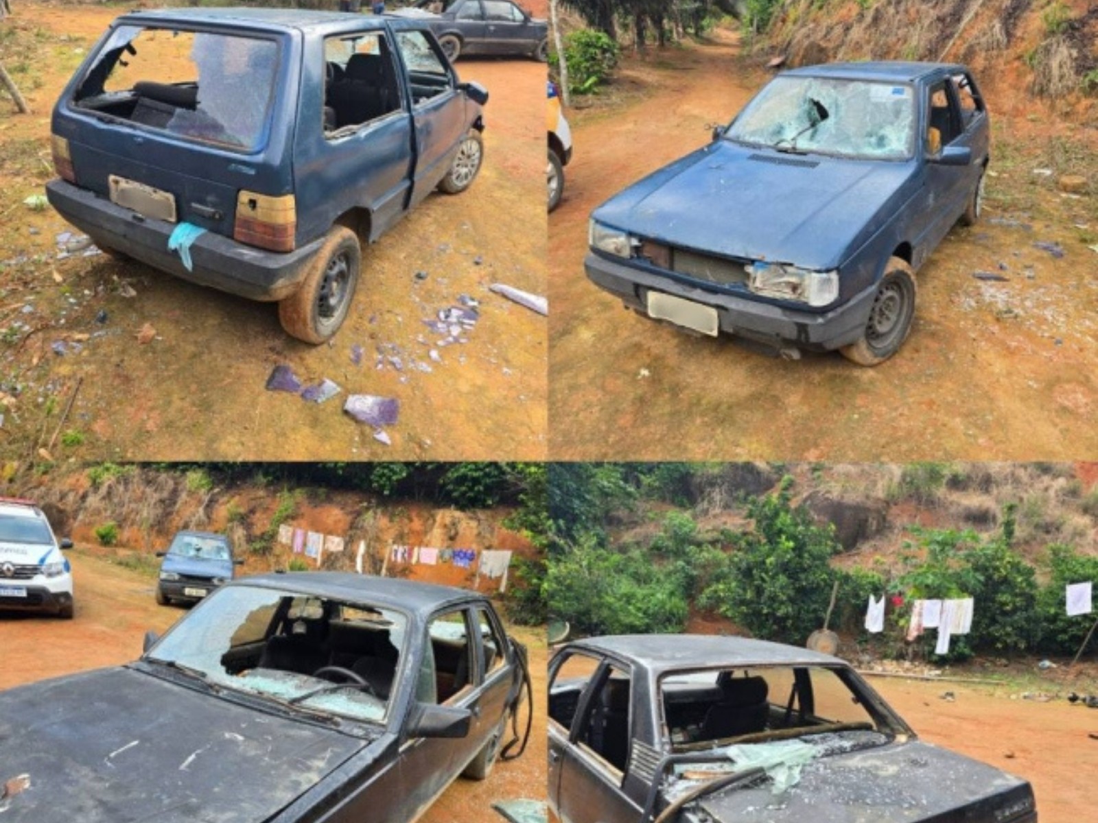 Homem é preso após quebrar carros, morder irmão e agredir parentes durante festa de família em MG