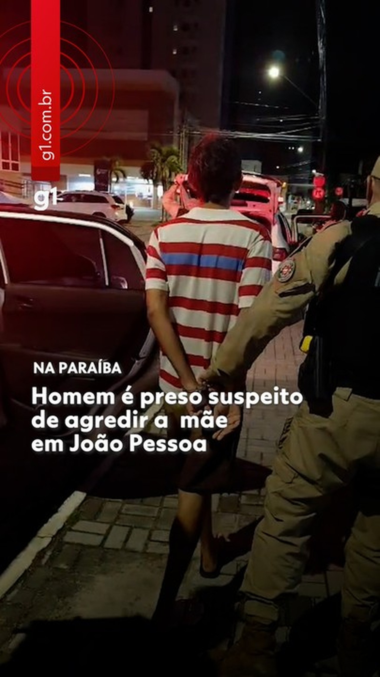 Homem é preso suspeito de agredir a mãe, em João Pessoa; VÍDEO