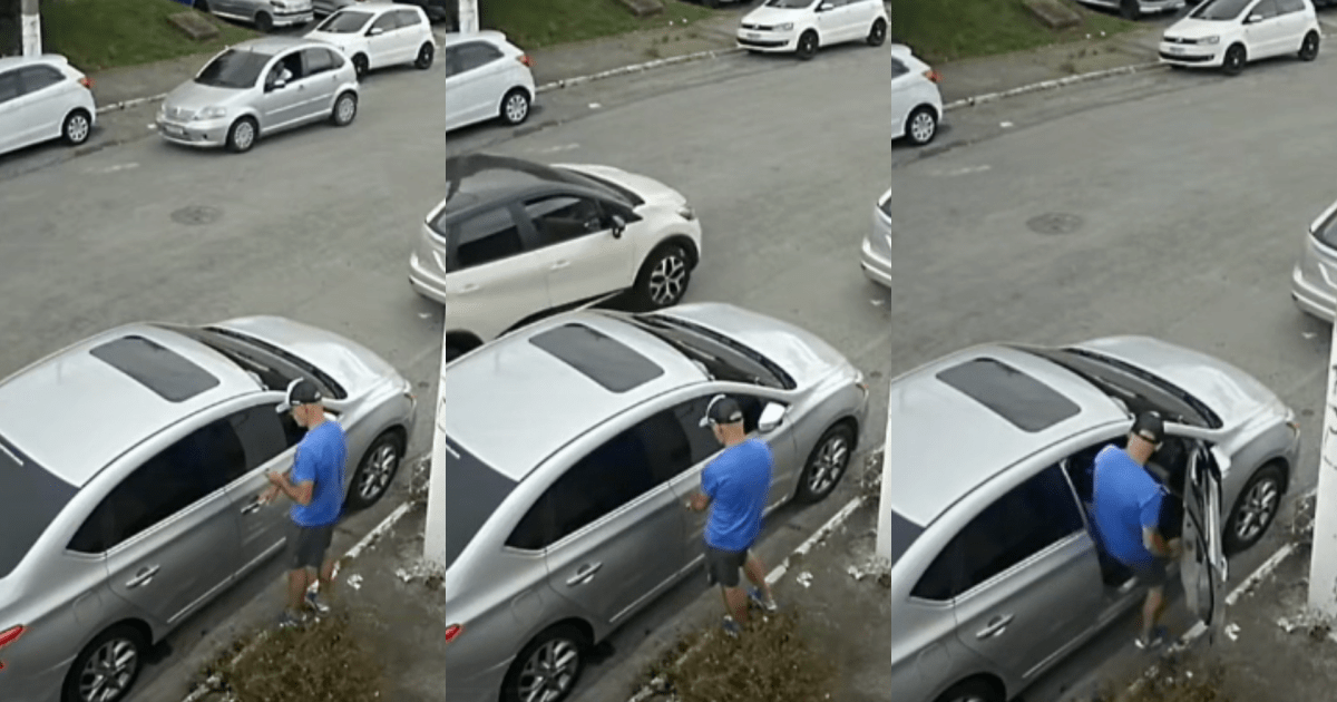 Vídeo: Homem furta carro em plena luz do dia na zona Leste de SP