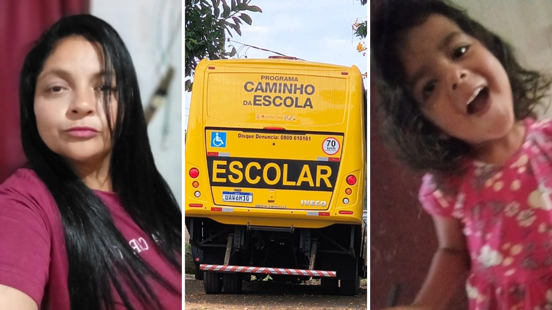 Avó e neta morreram atropeladas por ônibus escolar dois dias antes do aniversário da criança, no Paraná