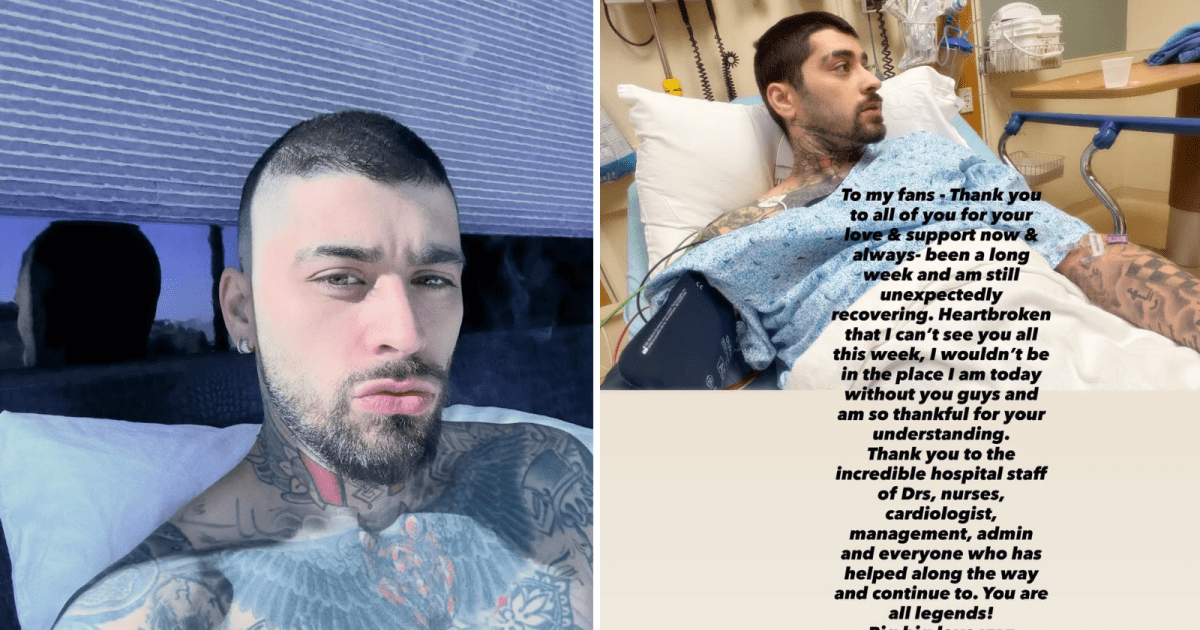 Zayn Malik surpreende fãs ao relatar internação dias antes de show; veja