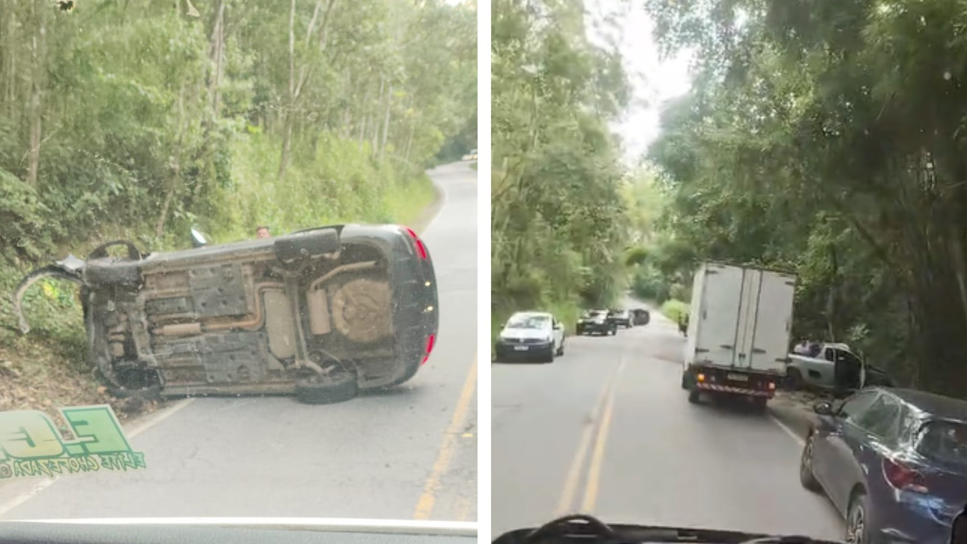Acidente entre carro e picape deixa um morto e interdita estrada em Mogi das Cruzes
