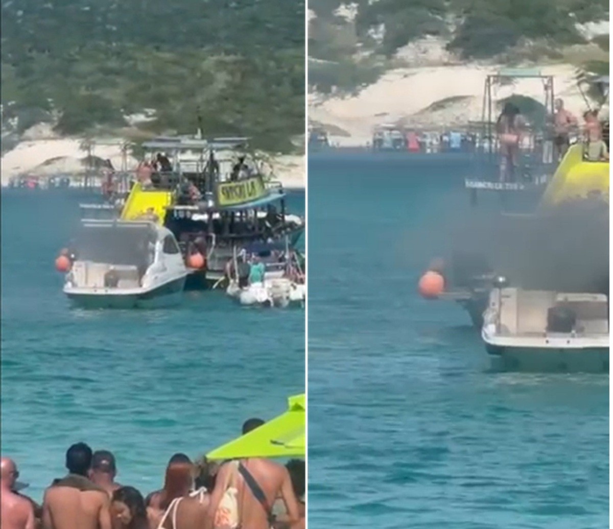 Princípio de incêndio em embarcação mobiliza resgate em Arraial do Cabo