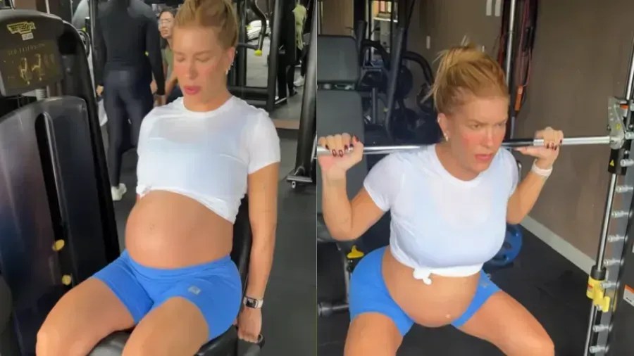 Aos 9 meses de gravidez, Lore Improta mantém rotina de treinos; veja