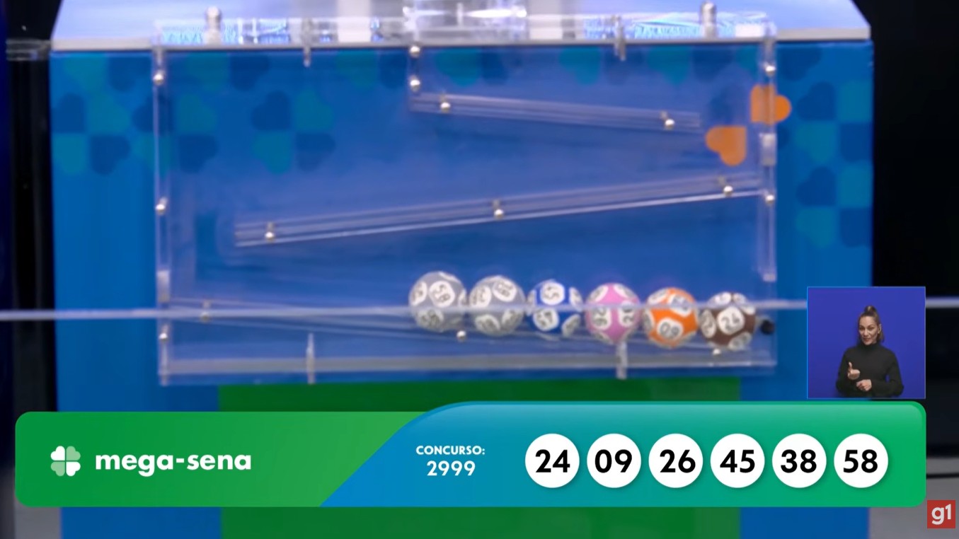Mega-Sena, concurso 2.999: prêmio acumula e vai a R$ 100 milhões