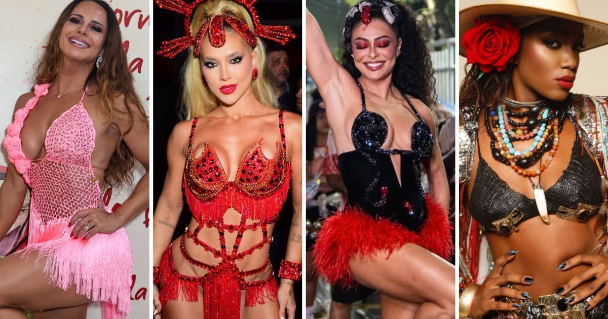 Juliana Paes, Virginia e mais famosas agitam ensaios de Carnaval no Rio
