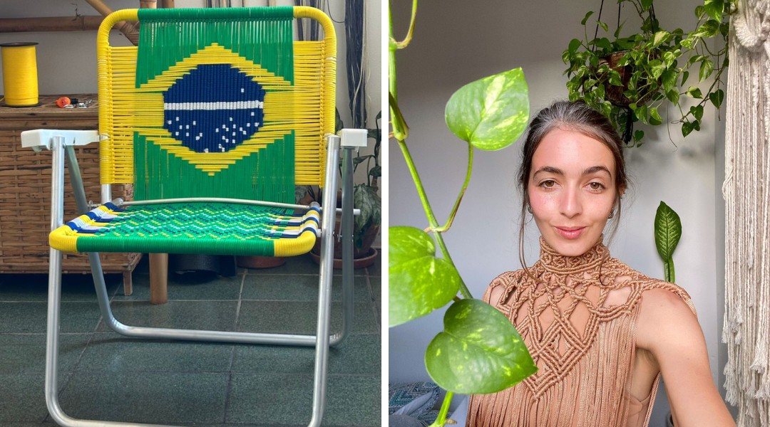 Artesã de Maceió viraliza ao produzir cadeiras de praia para a Copa 2026; peça custa R$ 740