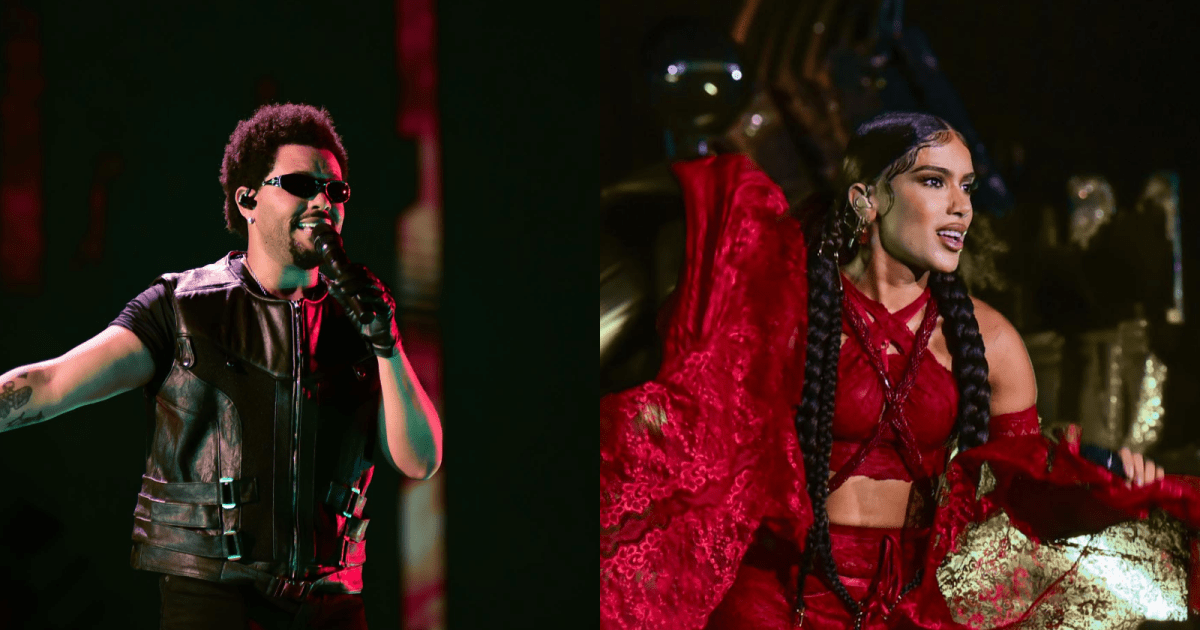 The Weeknd e Anitta mostram música inédita juntos durante show no Rio