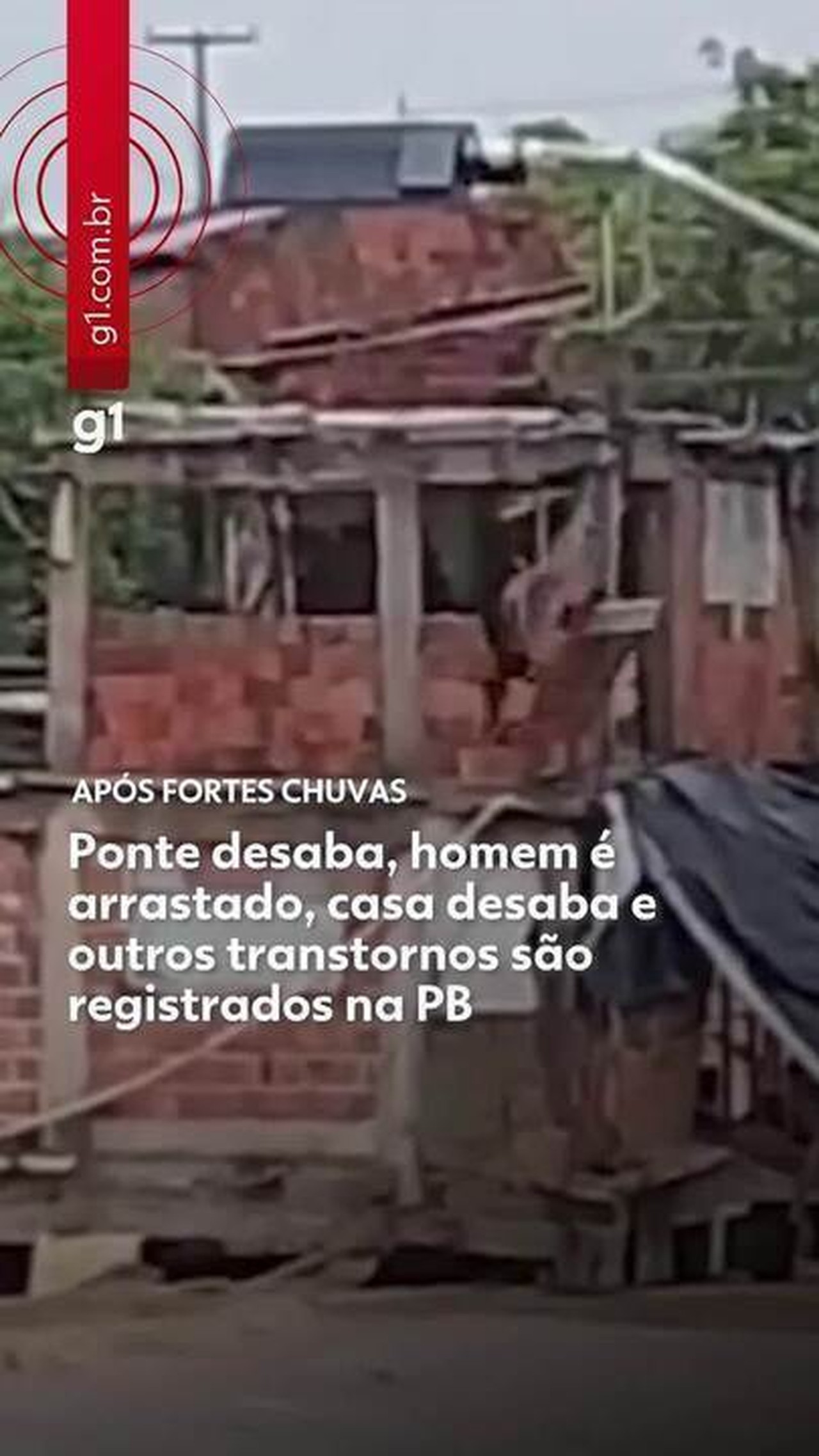 Governador decreta situação de calamidade pública na Paraíba após fortes chuvas