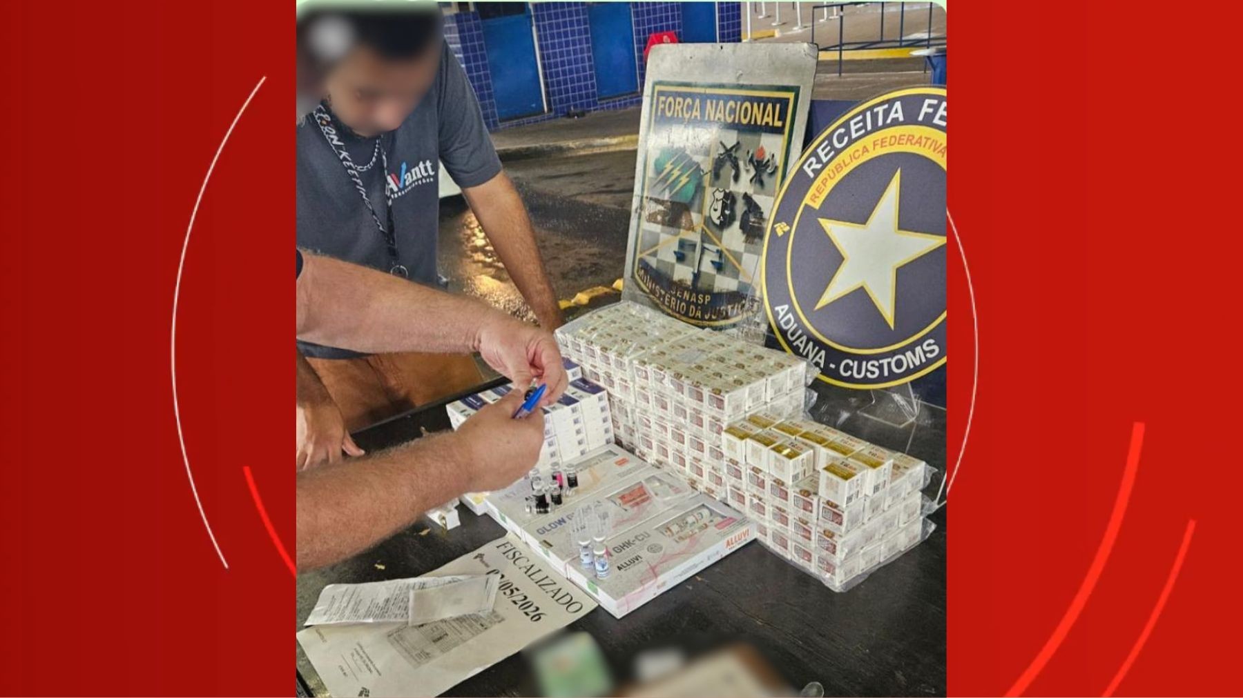 Tenente-coronel da PM é preso tentando entrar no Brasil com mais de 300 ampolas de tirzepatida