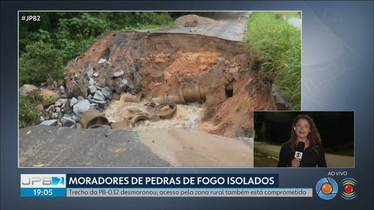 PB-036 recebe intervenção após chuvas, e trechos de rodovias seguem sob monitoramento na Paraíba