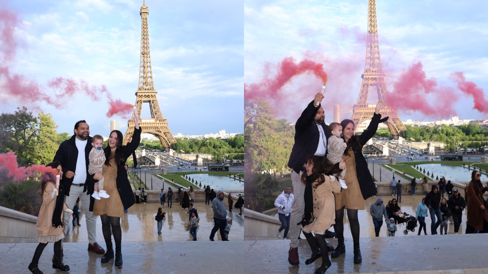 'Meu medo era ser preso': casal faz chá revelação em Paris, e polícia francesa confunde com manifestação