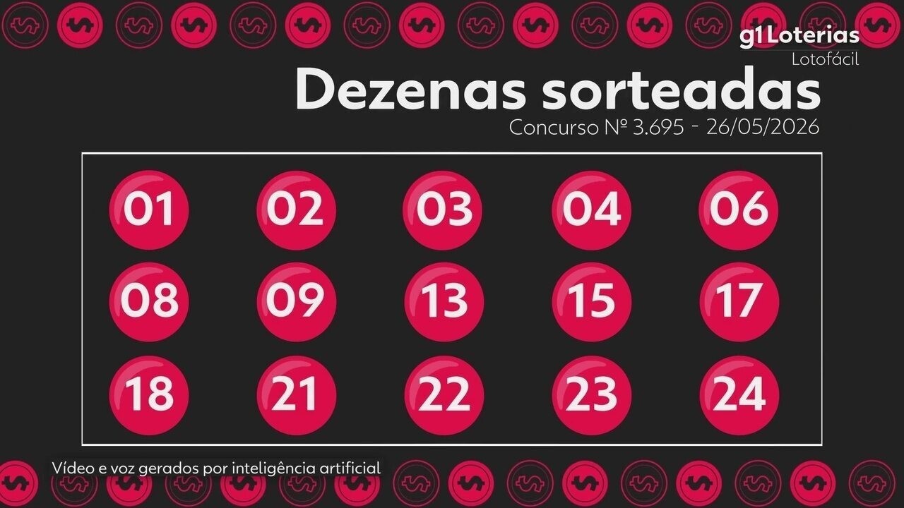 Lotofácil hoje: resultado do concurso 3695 e números sorteados