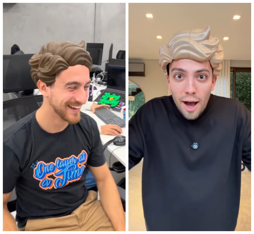 Cabelo impresso em 3D choca internet e atrai até Lucas Rangel: 'Me sentindo o Goku'