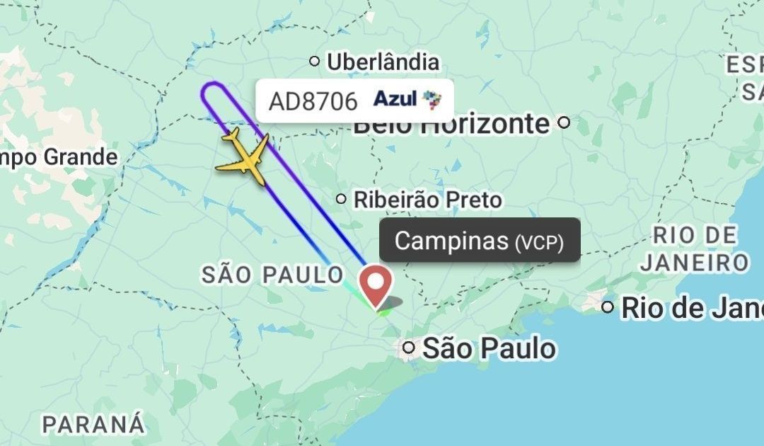 Voo da Azul com destino a Orlando retorna a Viracopos após problema técnico