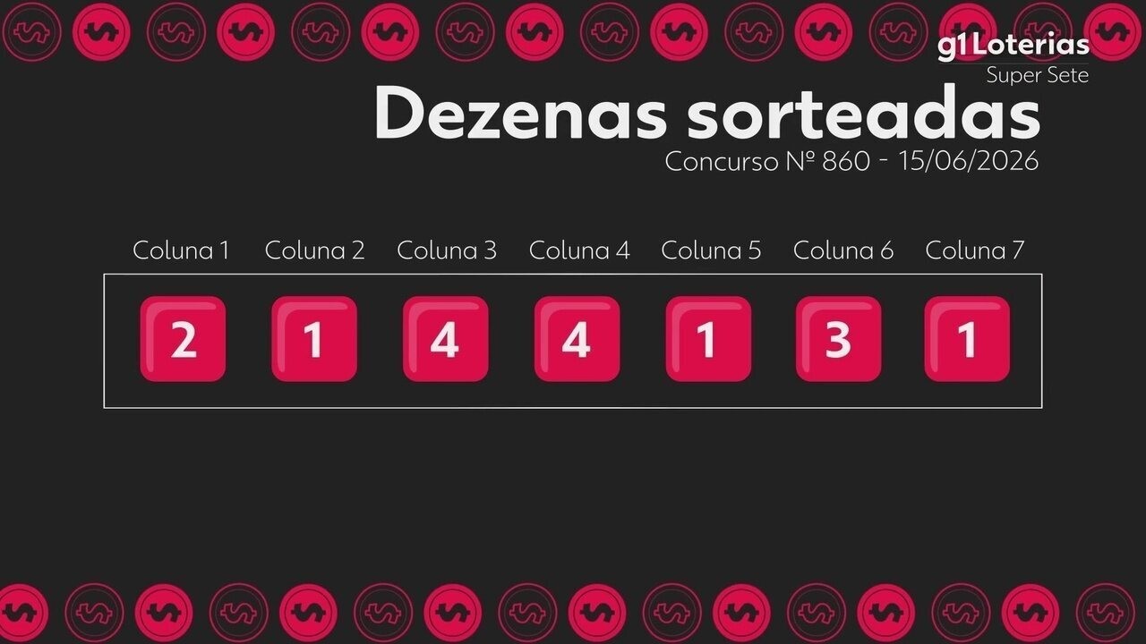 Super Sete hoje: resultado do concurso 860 e números sorteados