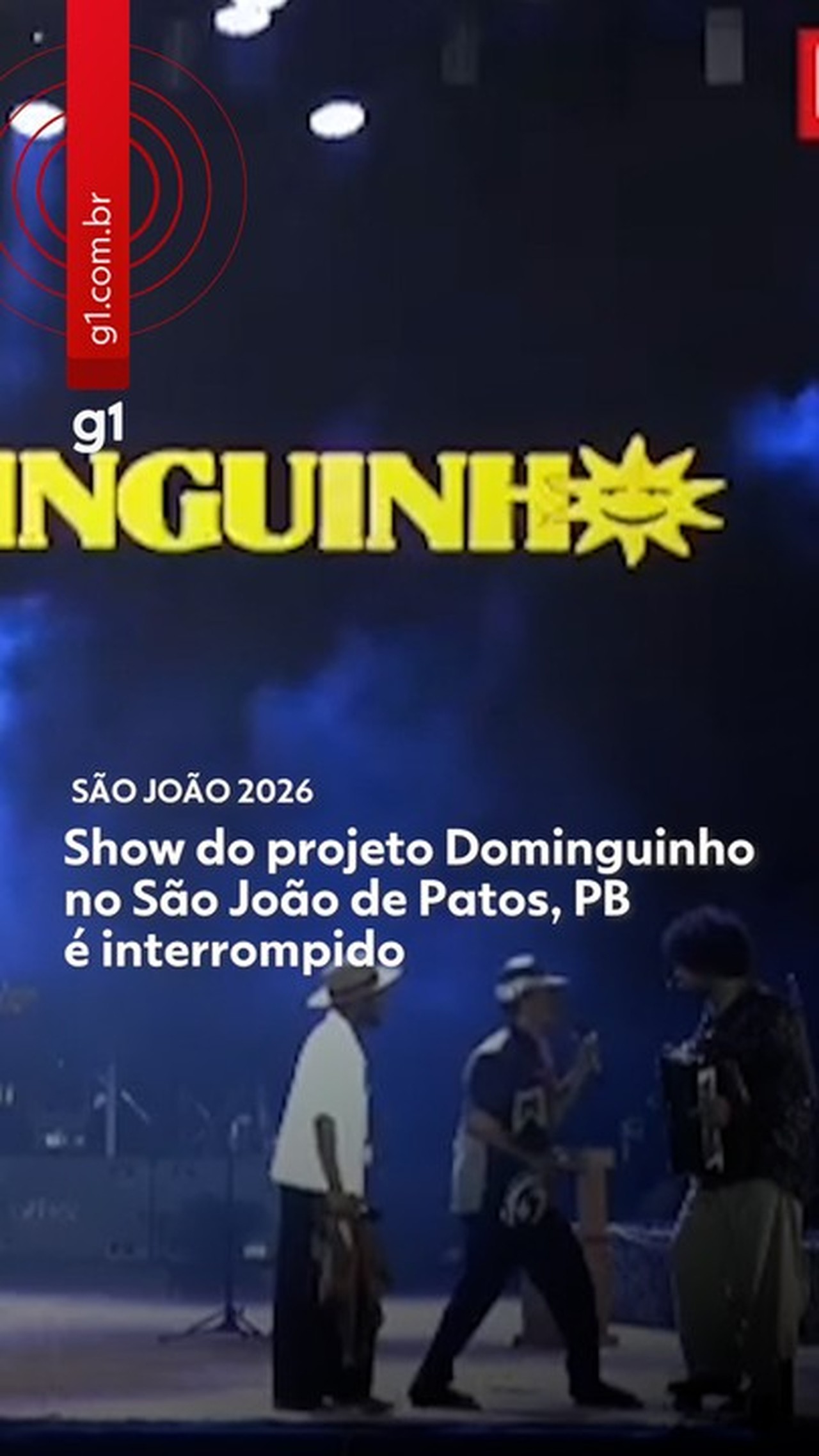 Show do projeto 'Dominguinho' no São João de Patos, PB, é interrompido após som ser desligado; VÍDEO