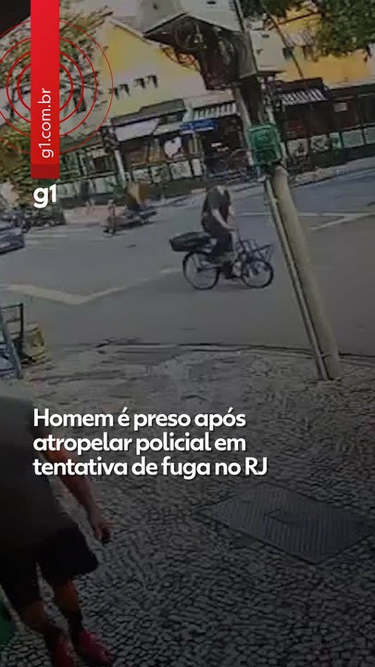 VÍDEO: homem é preso após atropelar policial em tentativa de fuga na Zona Sul do Rio