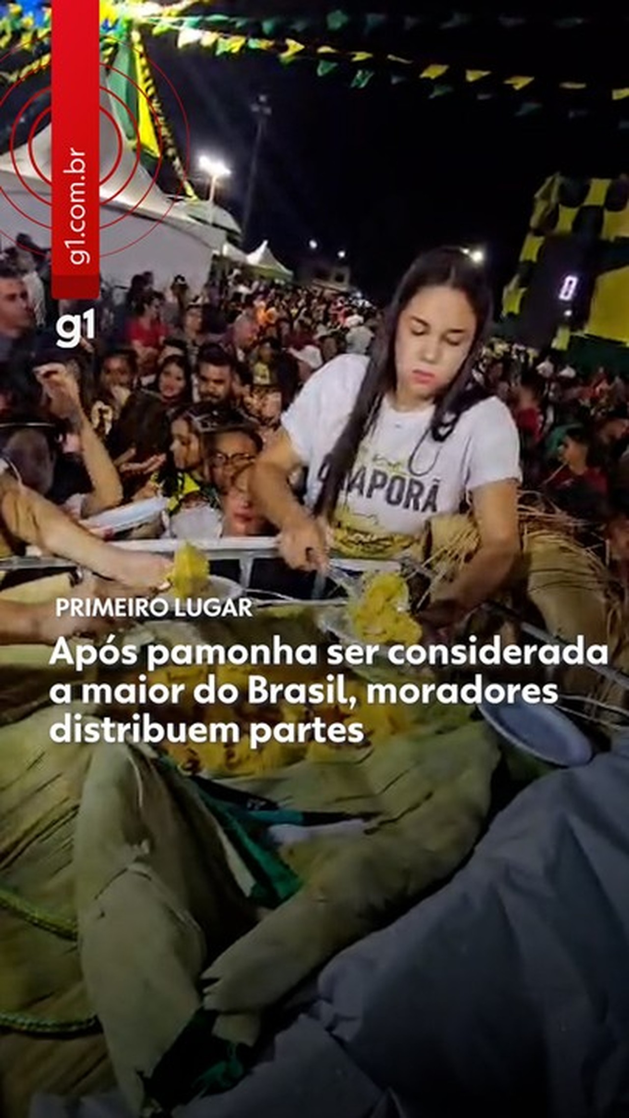 Caaporã, na Paraíba, bate recorde de maior pamonha do Brasil com mais de uma tonelada