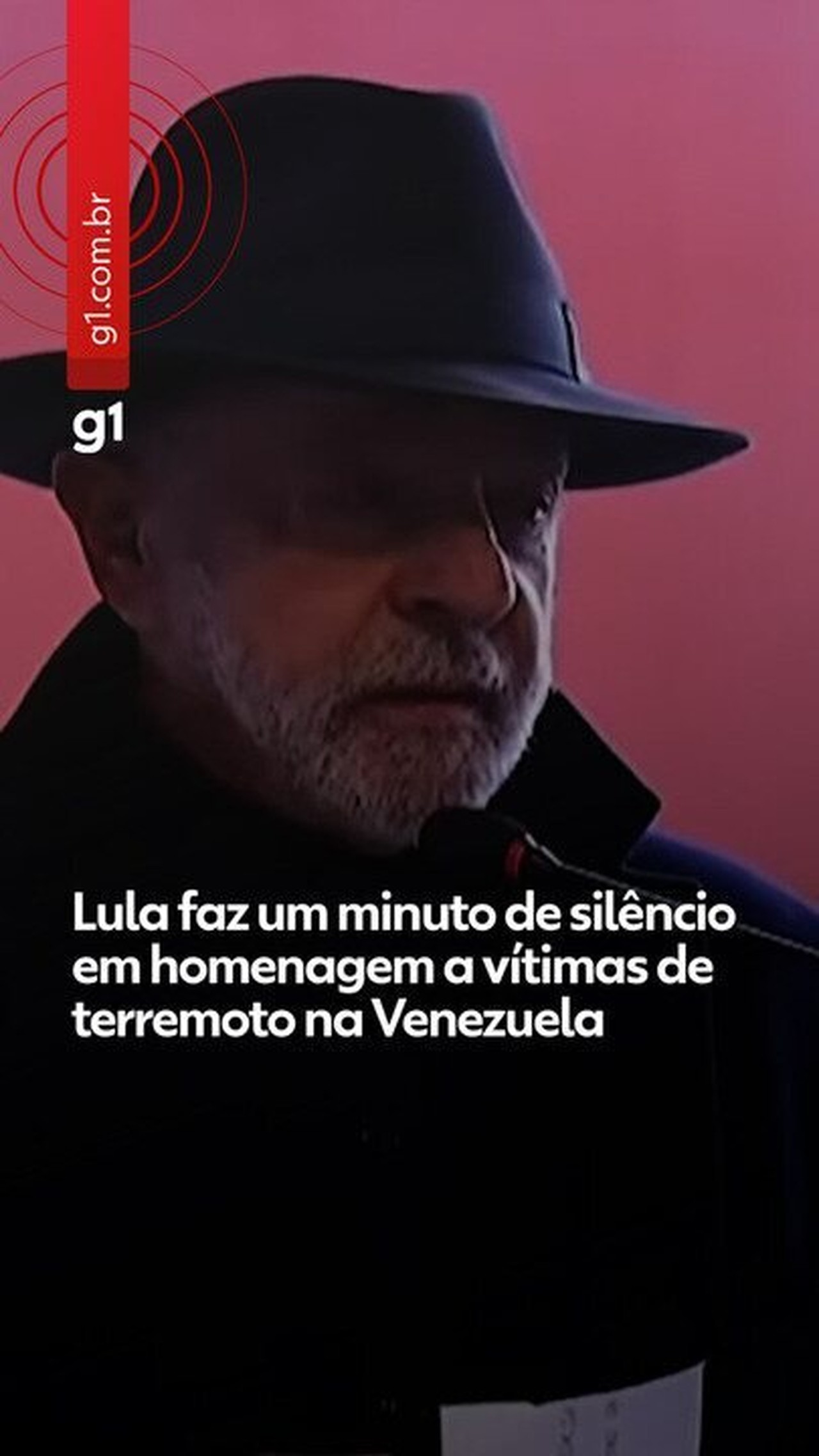 Em SC, Lula pede um minuto de silêncio em homenagem a vítimas de terremotos na Venezuela