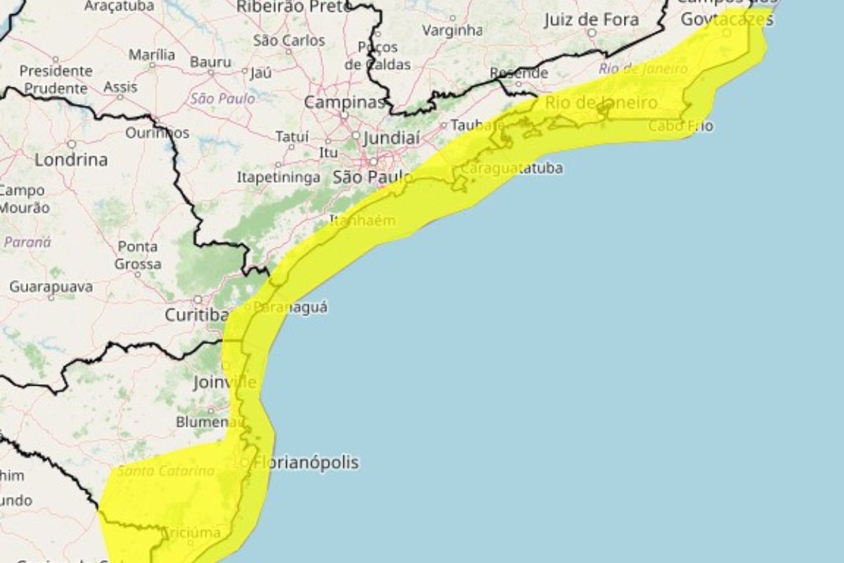 Vale do Paraíba e Litoral Norte entram em alerta para ventos costeiros nesta sexta-feira, segundo Inmet
