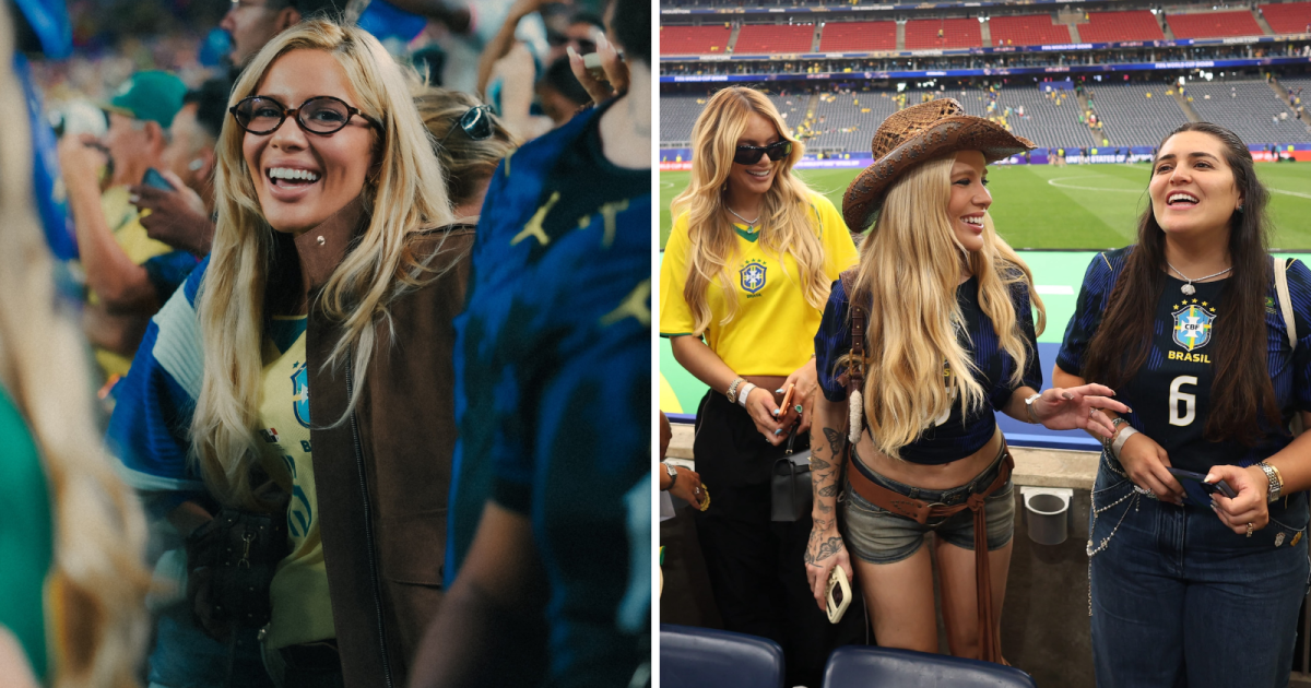 Karoline Lima compartilha fotos ao lado de esposas de jogadores na Copa