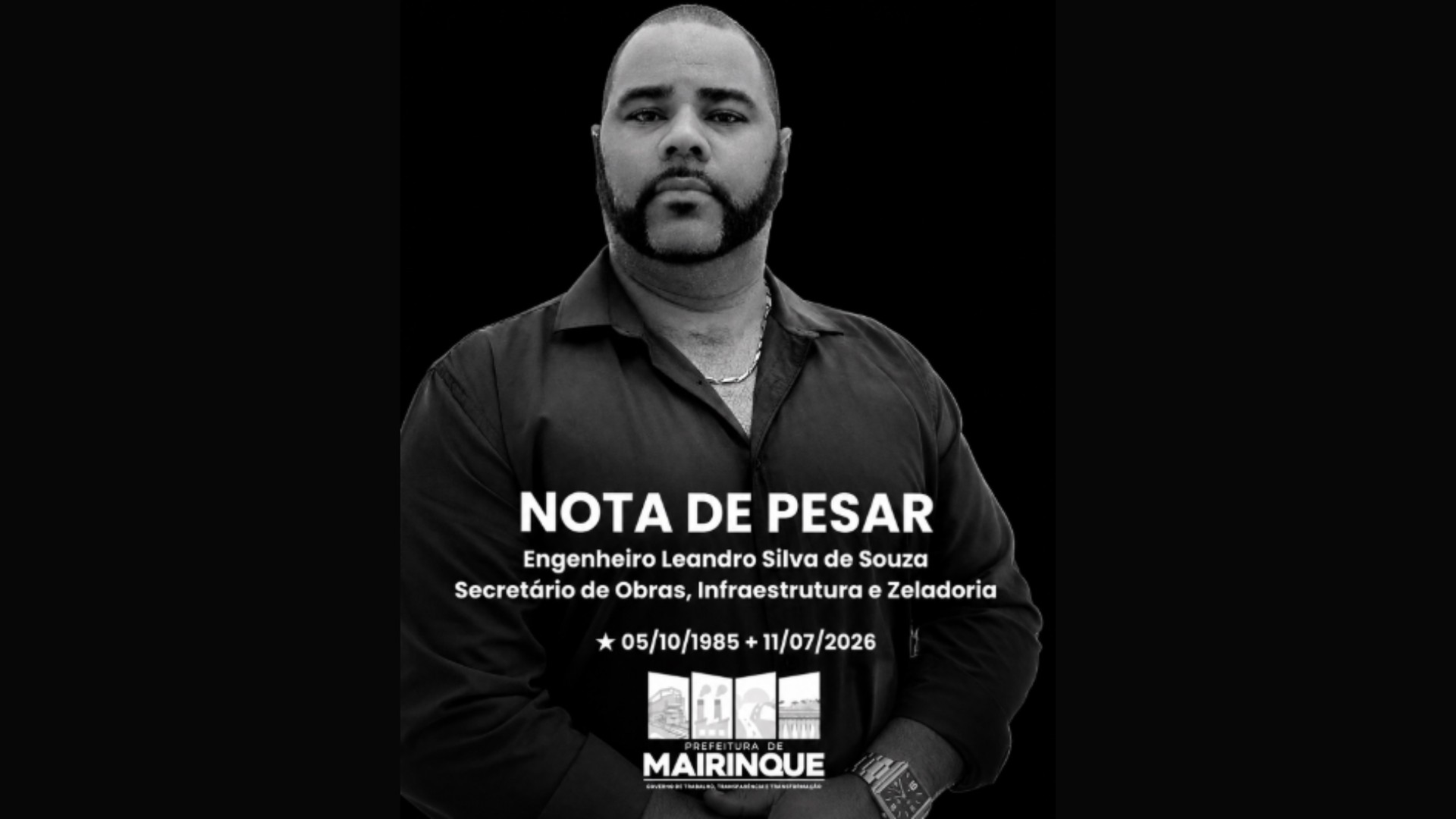 Secretário de Obras de Mairinque morre aos 40 anos