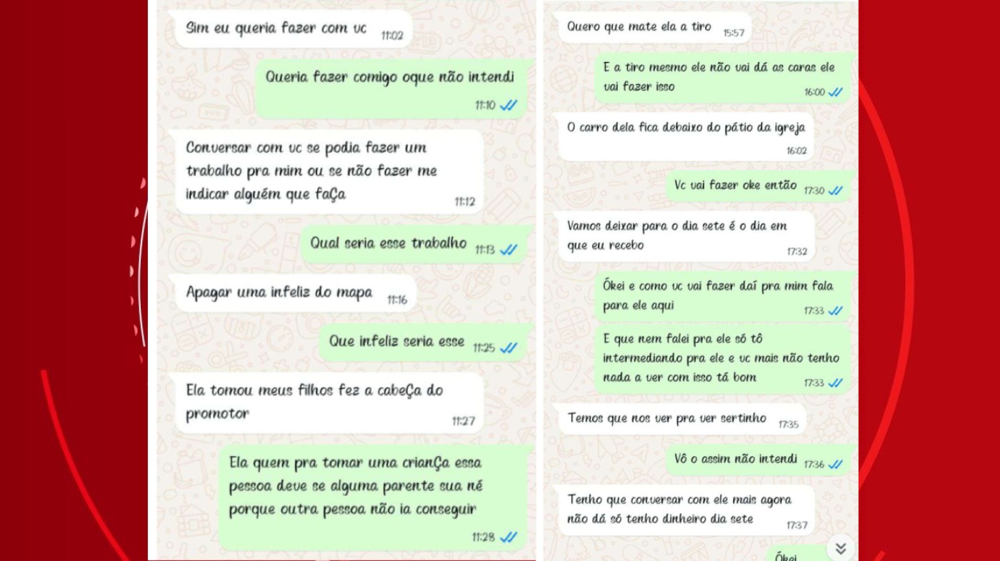 Mãe encomenda assassinato no Paraná e filho denuncia: veja os prints da negociação