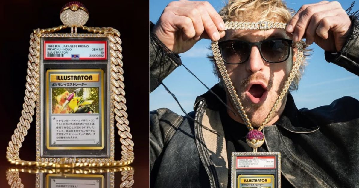 Logan Paul vende carta Pokémon por US$ 16,5 milhões com colar de diamantes