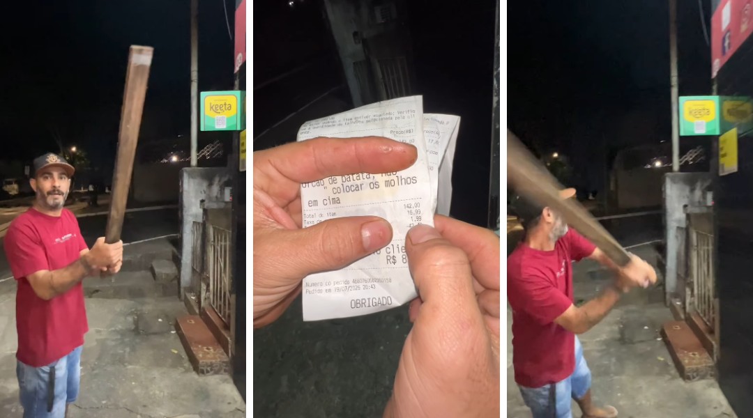 Dono de lanchonete quebra placa da Keeta em viral e questiona descontos repassados; empresa se posiciona