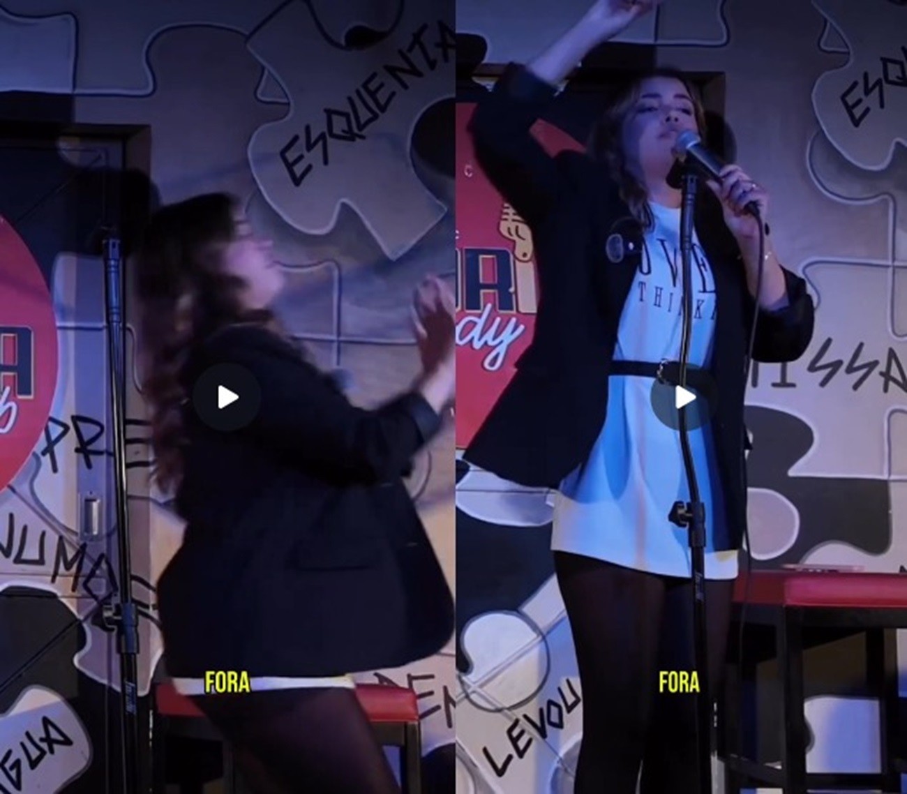Comediante agredida com cadeirada em Florianópolis: suspeita é indiciada por injúria e vias de fato