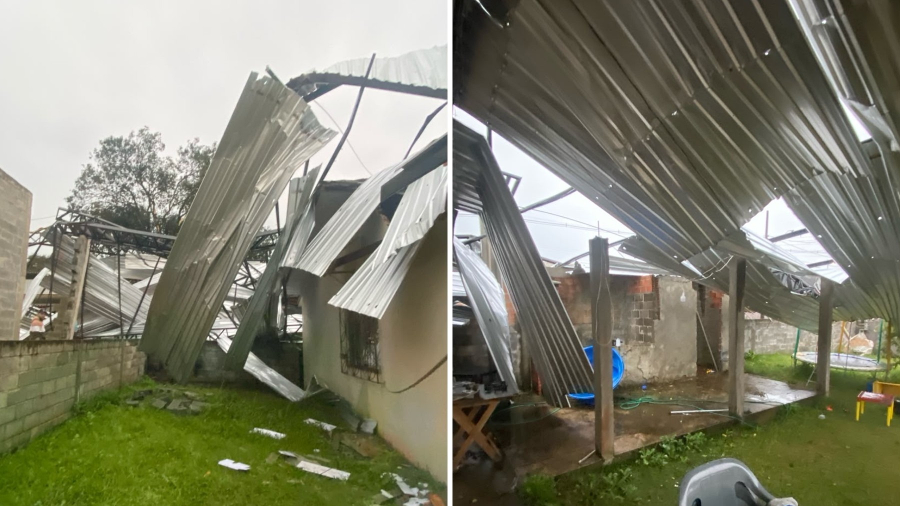 VÍDEO: tempestade que atingiu o RS chega ao Paraná com ventos de 80 km/h e causa estragos no estado