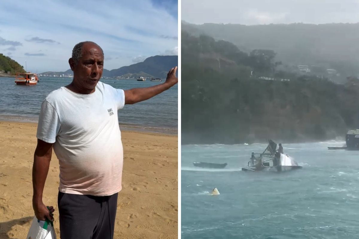 VÍDEO mostra barco submerso após naufrágio no Litoral Norte de SP; pescador diz que não recebeu alerta: 'Não sabia das notícias'