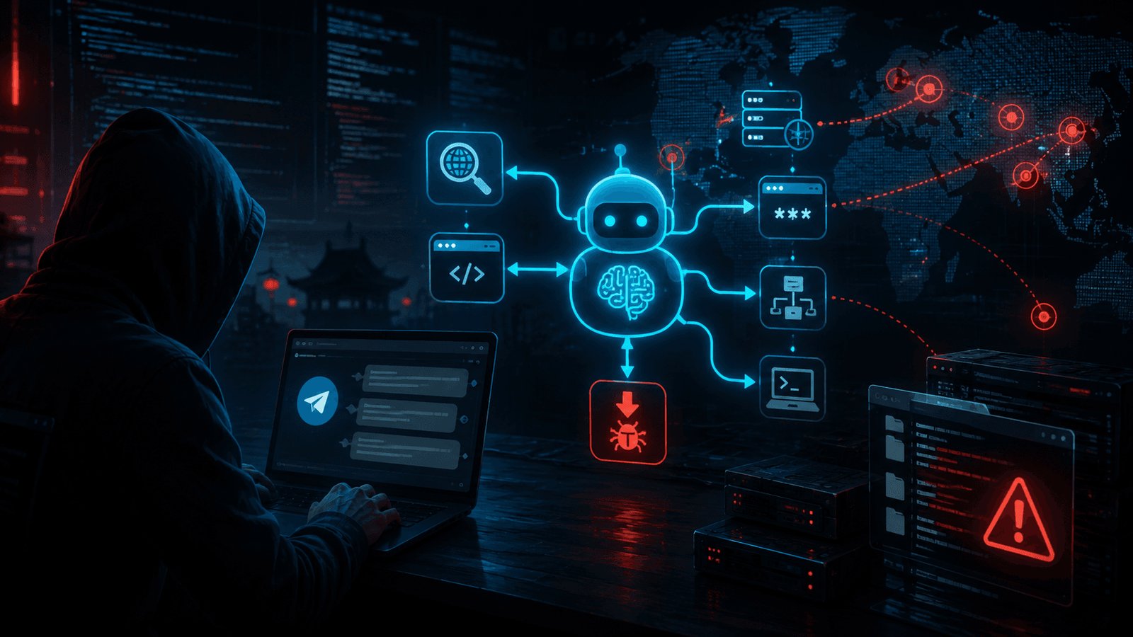 Criminosos utilizam DeepSeek para comandar ciberataques automatizados via Telegram