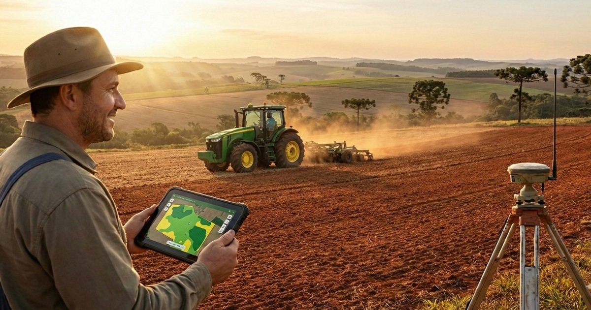 Como o RTK via Internet está transformando a Agricultura de Precisão no Noroeste do Rio Grande do Sul