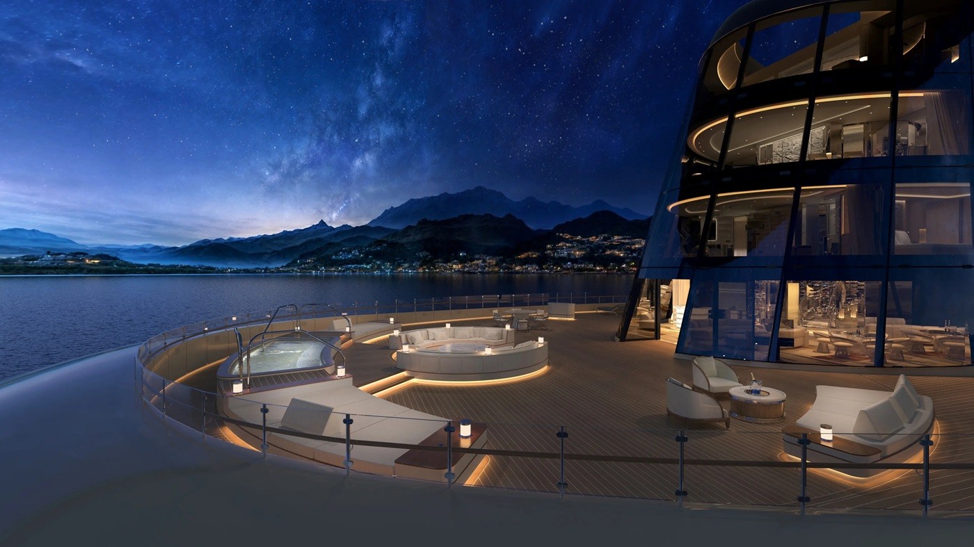 Iate de luxo tem cabines residenciais de 922 m²; viagens chegam a R$ 1,4 milhão