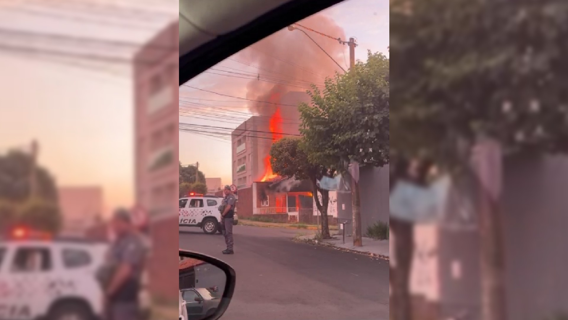 Casa pega fogo na região da Vila Universitária em Bauru e mobiliza bombeiros
