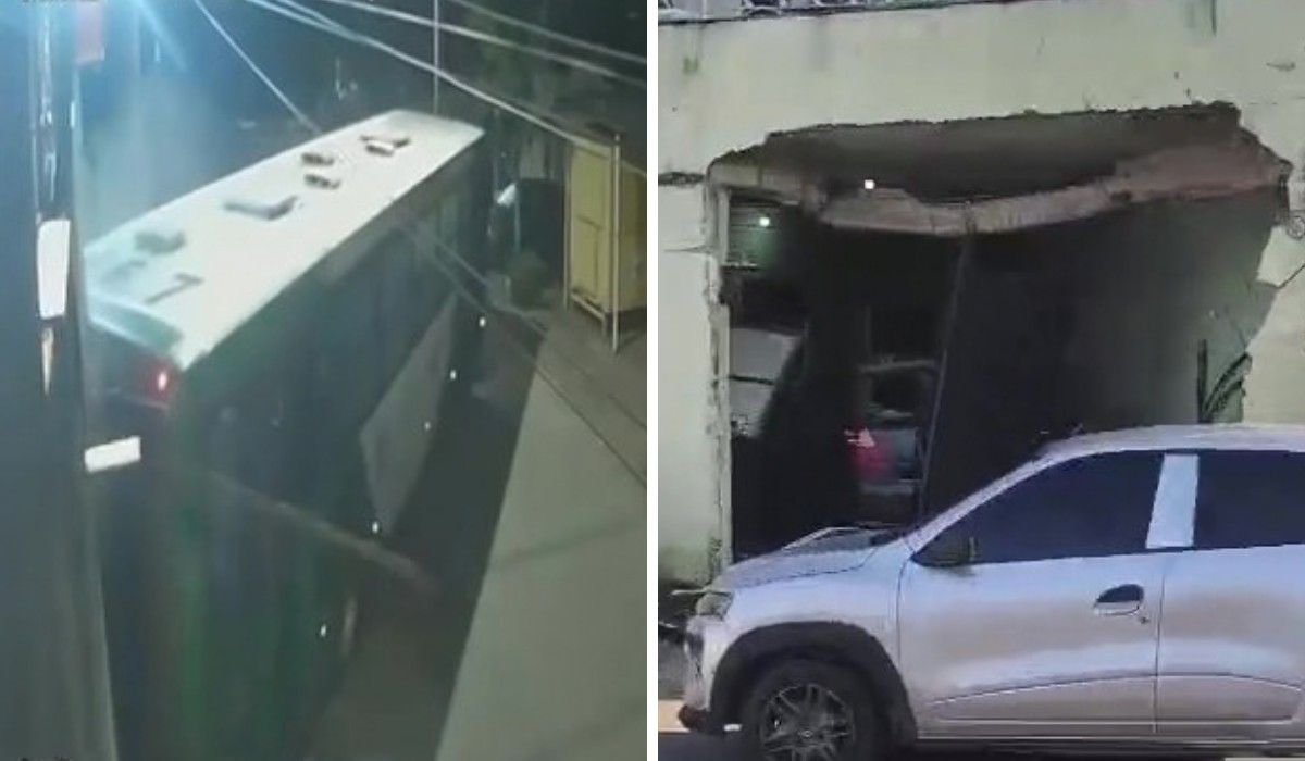 Ônibus desgovernado desce de ré e destrói casa em Campinas; VÍDEO