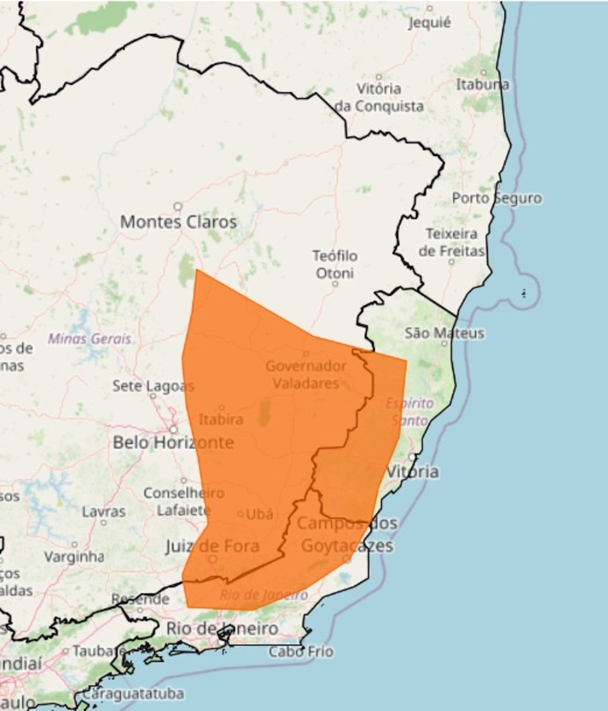 Alerta de perigo prevê chuva, ventos de até 100 km/h e granizo em cidades do Vale do Jequitinhonha