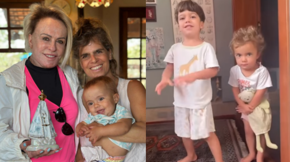 Filha de Ana Maria Braga mostra netos mais novos da apresentadora: “Fofos”