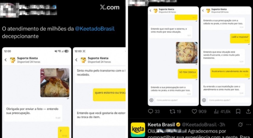 Cliente reclama de pedido em delivery e fica preso em loop de atendimento por IA: 'Entendo sua frustração'