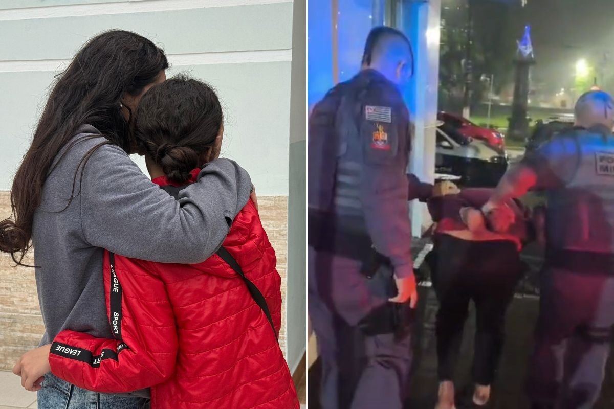 Menina sequestrada pelo pai pisca para PM e é resgatada no litoral de SP